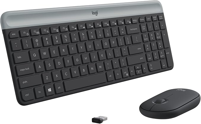 Logitech MK470 Slim Wireless Combo - Graphite (Renewed)