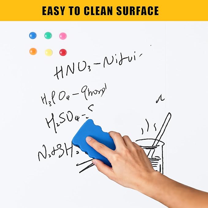 Magnetic Whiteboard 60x40 Inch - Large Dry Erase Board for Wall with Aluminum Frame & Deep Pen Tray - Smooth Writing Surface for Office, Classroom, Home & Conference Room