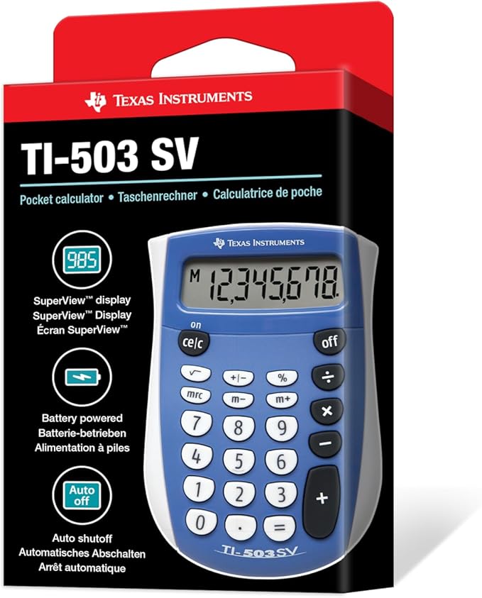 Texas Instruments TI-503 SV Standard Function Calculator