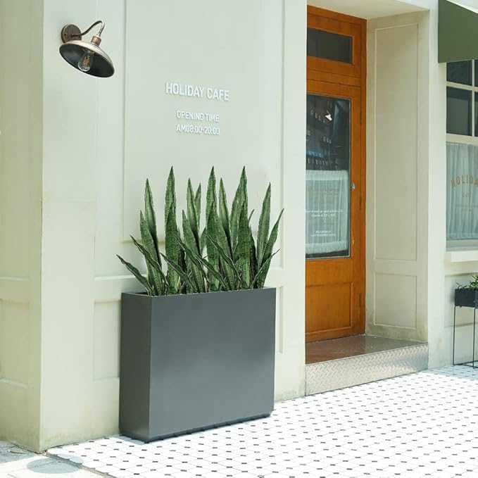 Melorca&Guilla Artificial Plants 6PCS 30“Tall Faux Snake Plant,Fake Snake Plants Artificial Snake Plants Agave Sansevieria Greenery for Garden Shop Office Home Décor
