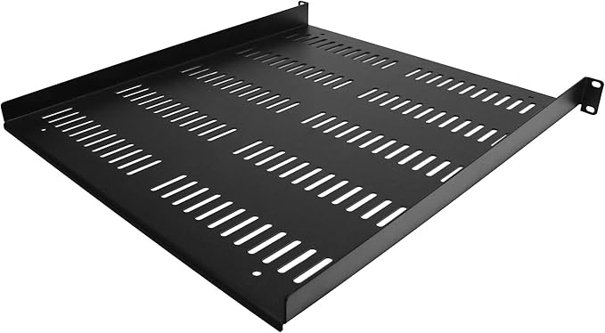 StarTech.com 1U Server Rack Shelf - Universal Vented Rack Mount Cantilever Tray for 19" Network Equipment Rack & Cabinet - Durable Design - Weight Capacity 55lb/25kg - 20" Deep (SHELF-1U-20-FIXED-V)