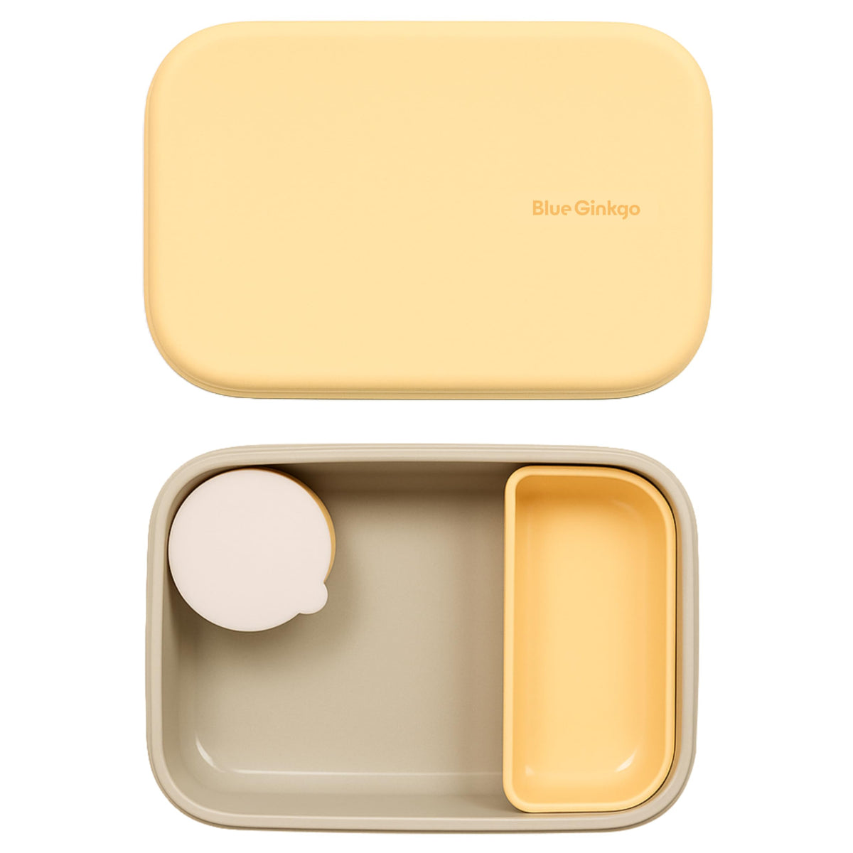 BLUE GINKGO Bento-Style Silicone Lunch Box Set, Purple, Made in Korea
