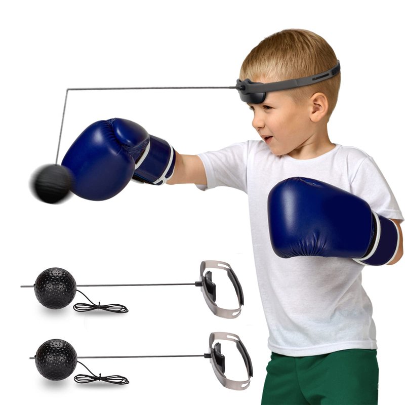 Hikeen Boxing Reflex Ball MMA Boxing Equipment 2 Difficulty Levels Adjustable for Adults and Kids Agility Training Punching Speed and Hand Eye Coordination Training