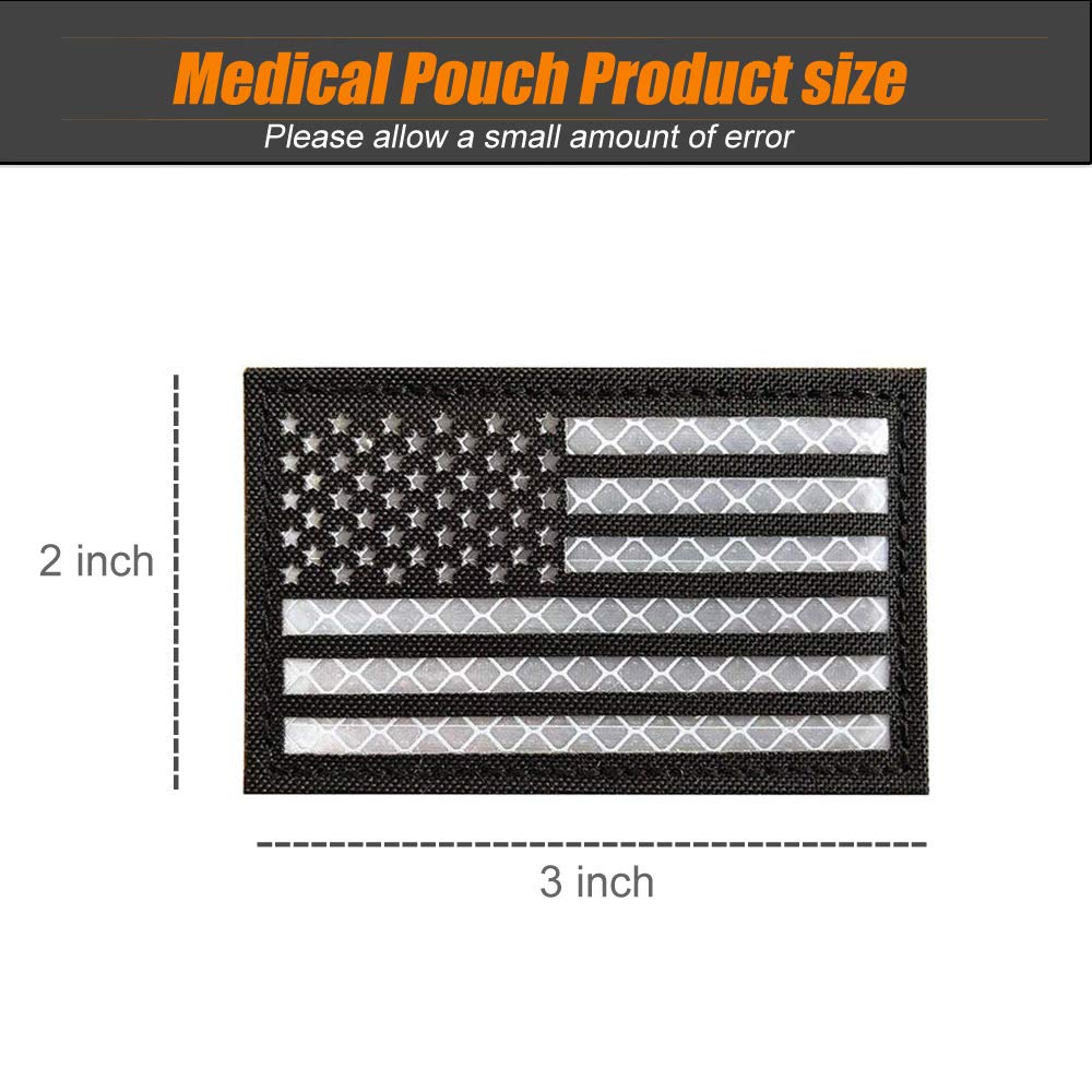 R.SASR 6 Pack Extra Reflective Patch Hook Fastener for Safety