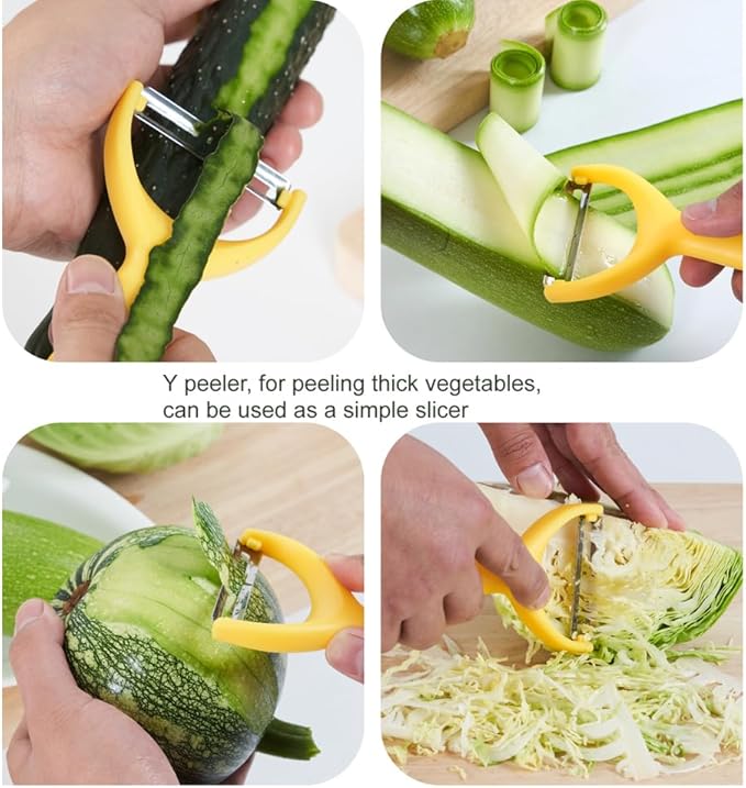 Carrot Peelers, Kitchen Vegetable Peeler Set, Including orange peeler, Corn Peeler, Corn Stripper, Potato, Apple Peelers, Y Peeler for Veggie & Fruit(Color-1) 6 Pcs