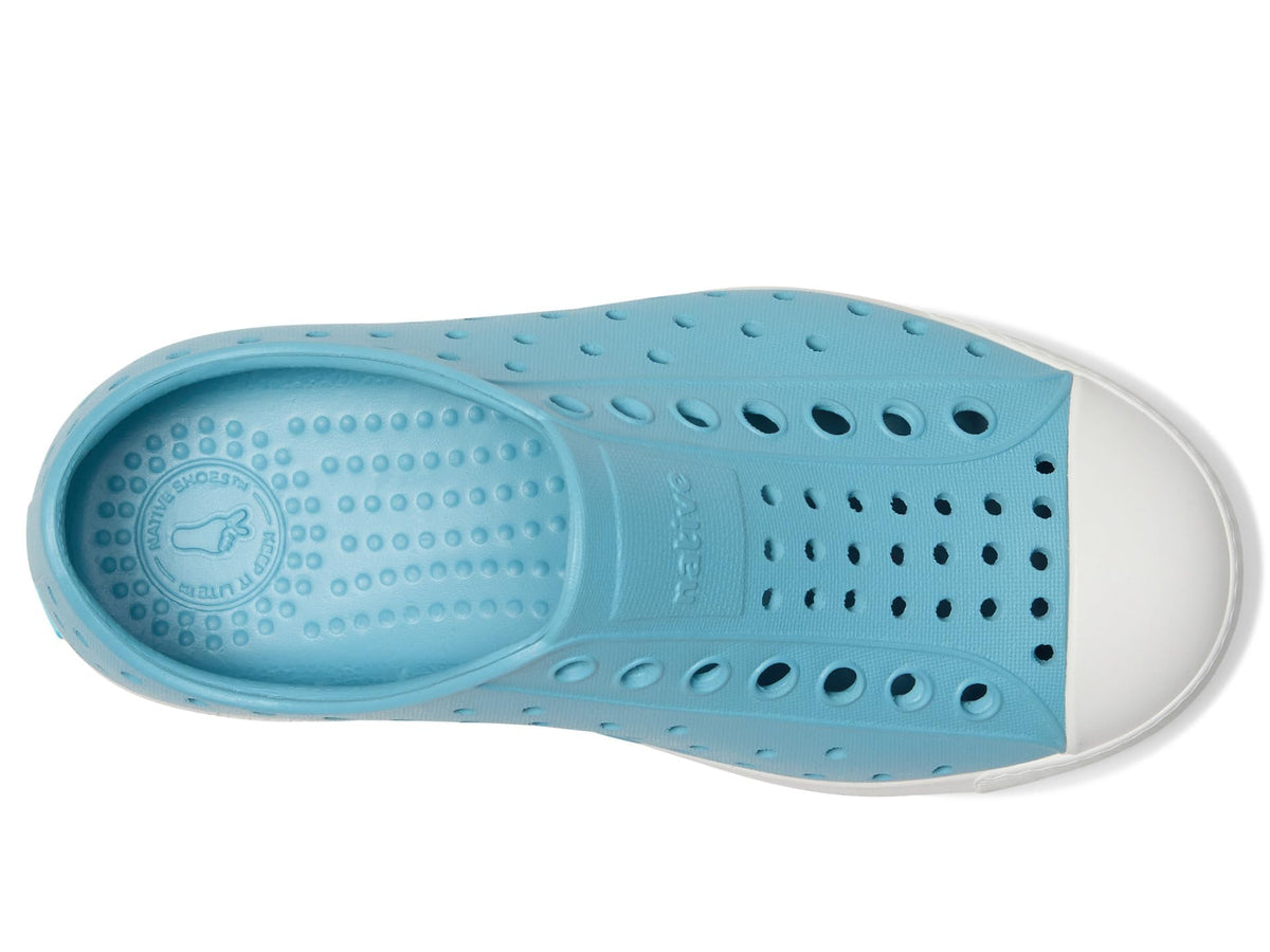 Native Shoes Unisex-Kids Jefferson Sneakers, Flux Blue/Shell White, 6 Toddler