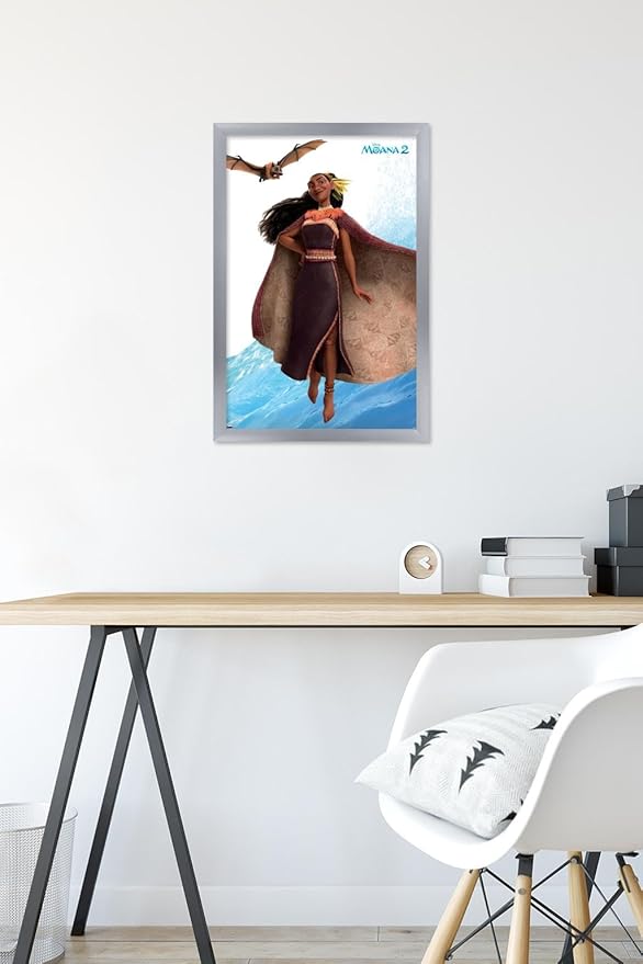Trends International Disney Moana 2 - Matangi Wall Poster, 22.4L x 14.7W, Silver Framed Version
