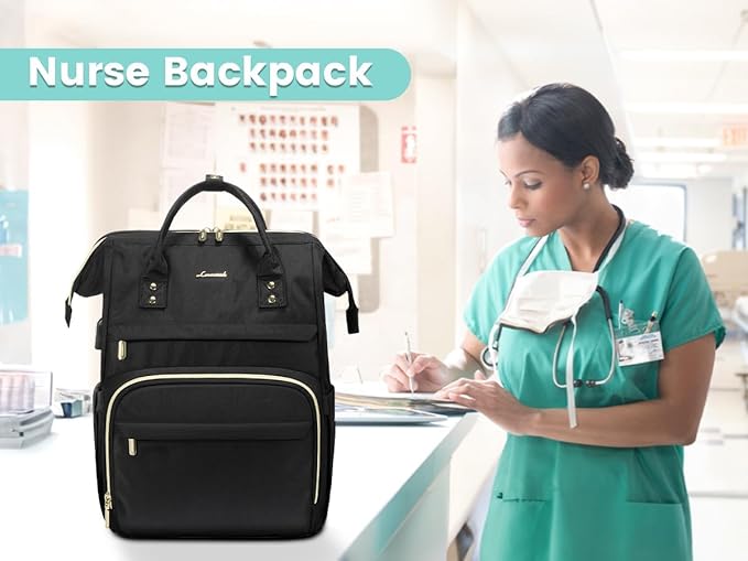 LOVEVOOK Laptop Backpack for Women with Giant Tumbler Holder Pocket, 15.6 Inch Work Daypack for Teacher Nurse, Computer College Bookbag Purse, Waterproof Travel Back Pack with USB Charging Port