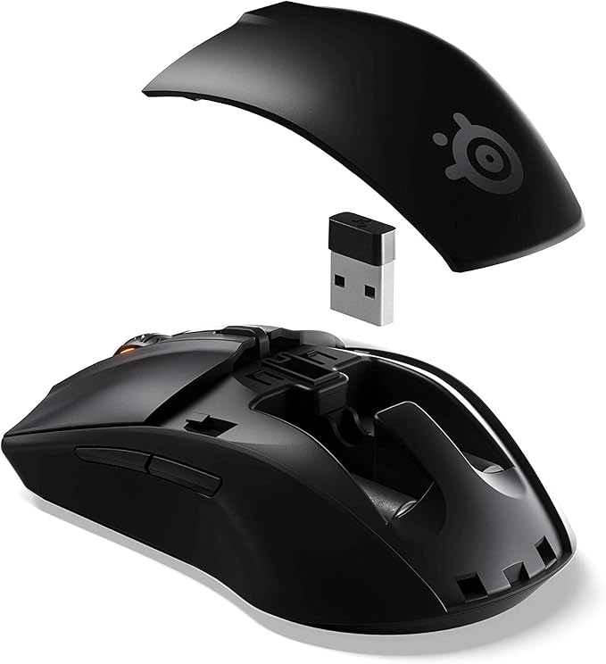 SteelSeries Rival 3 Wireless Gaming Mouse – 400+ Hour Battery Life – Dual Wireless 2.4 GHz and Bluetooth 5.0 – 60 Million Clicks – 18,000 CPI TrueMove Air Optical Sensor,Black