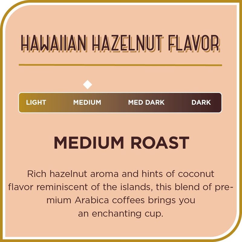 Don Francisco's Hawaiian Hazelnut Ground Flavored Coffee: Rich, Aromatic 100% Arabica Beans - (12 oz Recyclable Can)