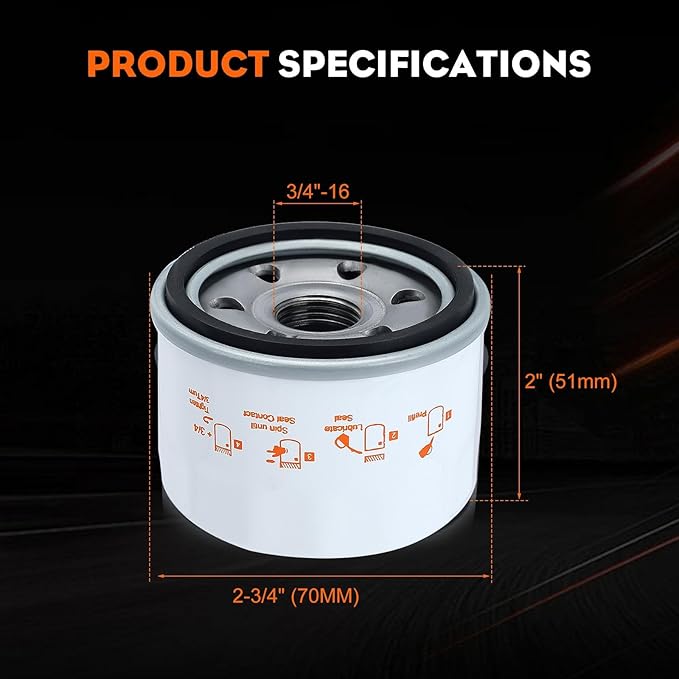 Hipa 2 Pack 951-12690 Oil Filter