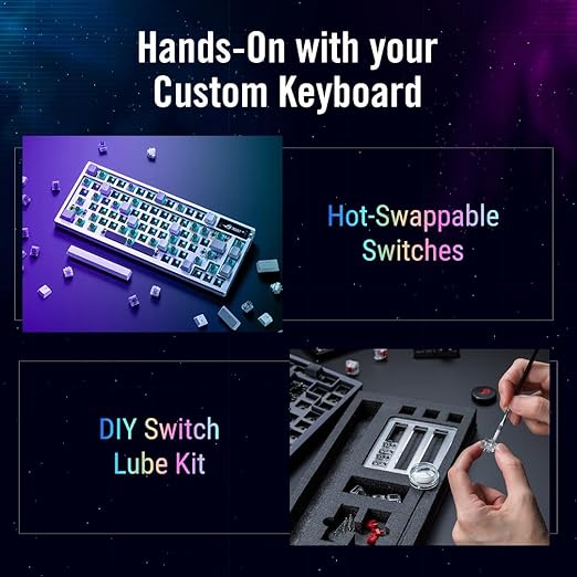 ASUS ROG Azoth Wireless Mechanical Gaming Keyboard – 75% TKL, Tri-Mode Connectivity, Hot Swappable Pre-lubed ROG NX Storm Clicky Switches, PBT Keycaps, RGB, OLED Display, PC/Mac Support - White