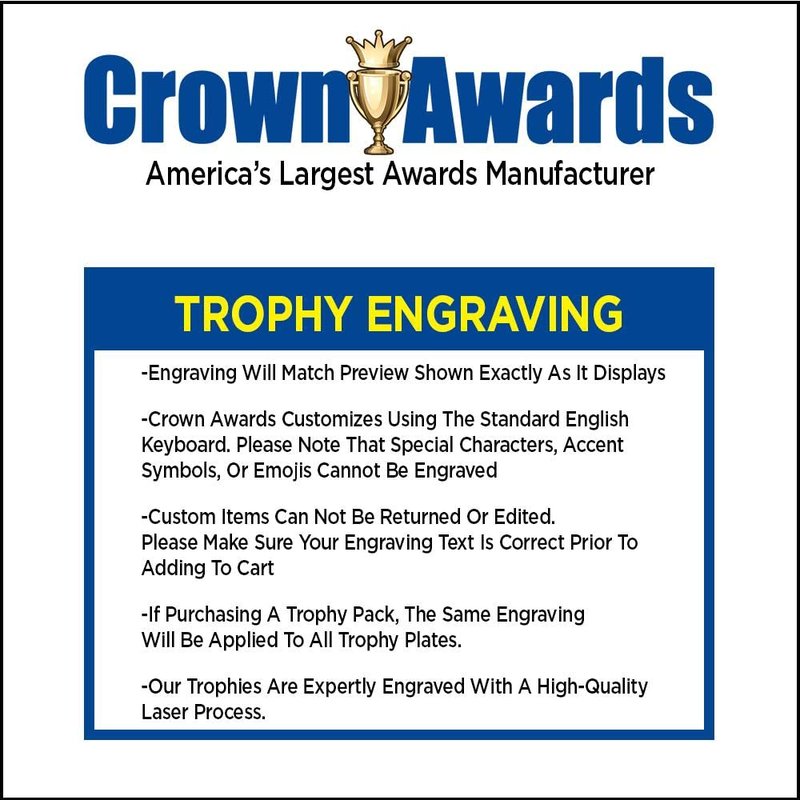 Crown Awards 6" G.O.A.T. Greatest of All Time Trophy On Black Base - Custom Engraving
