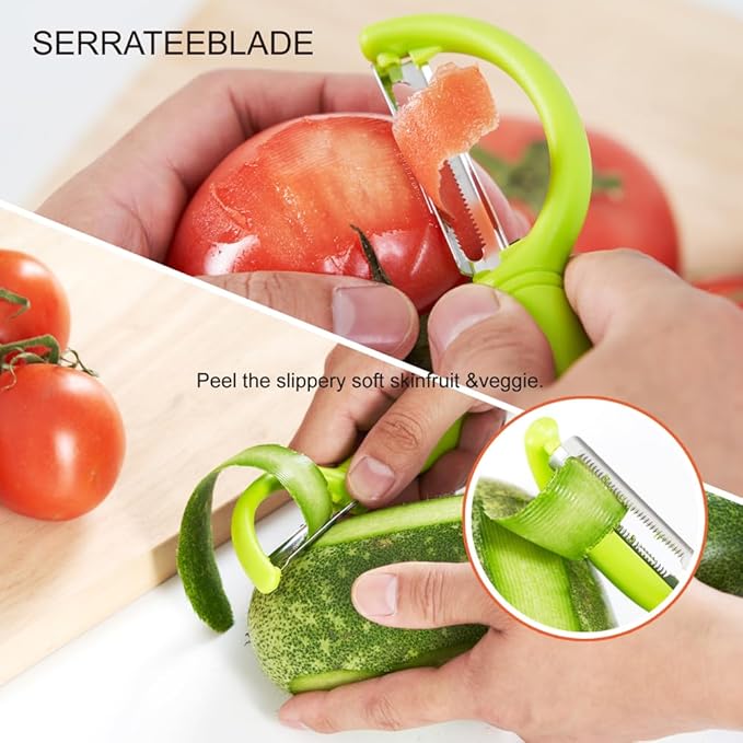 Carrot Peelers, Kitchen Vegetable Peeler Set, Including orange peeler, Corn Peeler, Corn Stripper, Potato, Apple Peelers, Y Peeler for Veggie & Fruit(Color-1) 6 Pcs