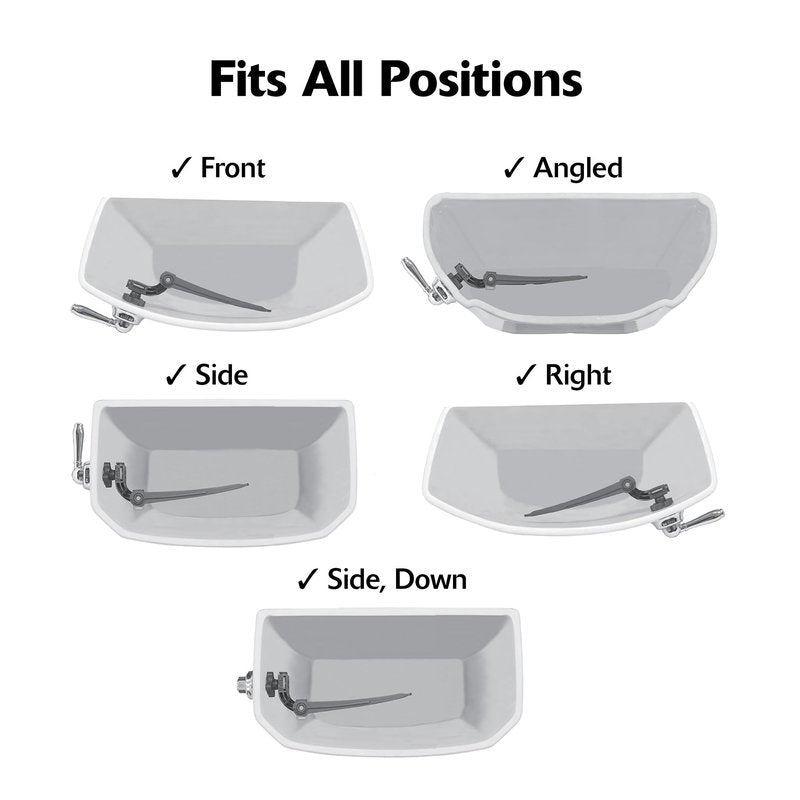 Korky Strong Arm Metal Toilet Handle and Lever - Universal to Fit Front, Angled, Side, Left, and Right Mount Toilets - Brushed Nickel, Faucet Style, 6071BP (Pack of 5)
