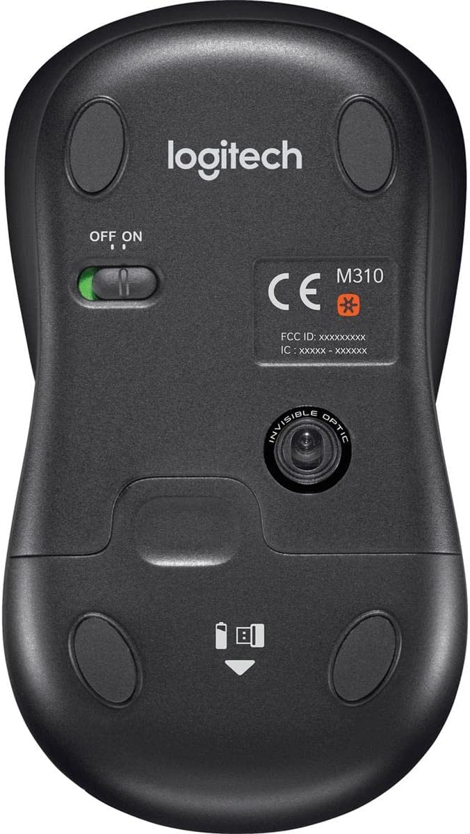 Logitech Wireless Mouse M310 (Black) (Renewed)