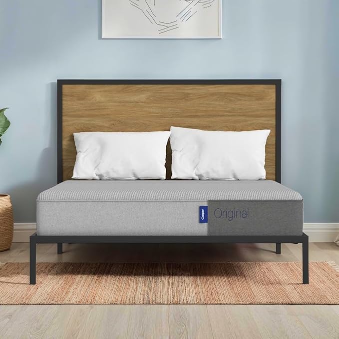 Casper Sleep Original Foam, Memory Foam Mattress, Full Size - Medium Firm Bed in a Box with Zoned SupportTM - 100-Night Trial - 10 Year Warranty - CertiPUR-US® Mattress, Light Grey