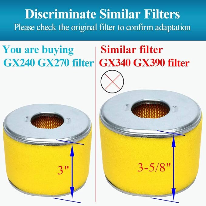 HOODELL 4 Pack GX270 Air Filter