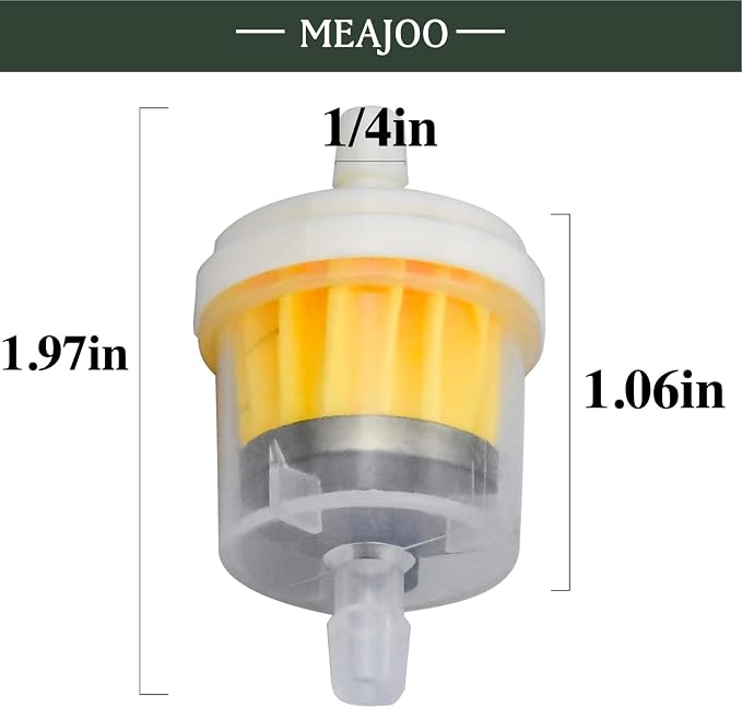 15PCS 1/4" 6mm-7mm Gas Inline Fuel Filter,