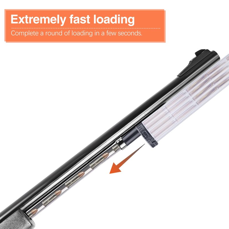 Ludex Rifle Tubular Magazine Speed Loader for .22/.17 Ammo, Design for Lever Action Rifle Tube Magazine, with Large Storage Function
