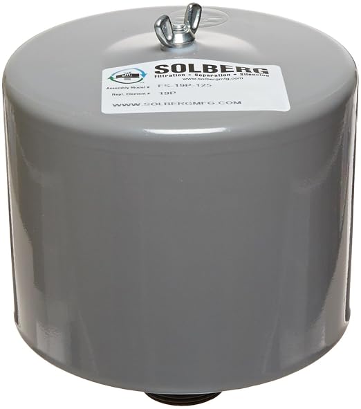 Solberg FS-19P-125™ Inlet Compressor Air Filter Silencer, 1-1/4" MPT Outlet