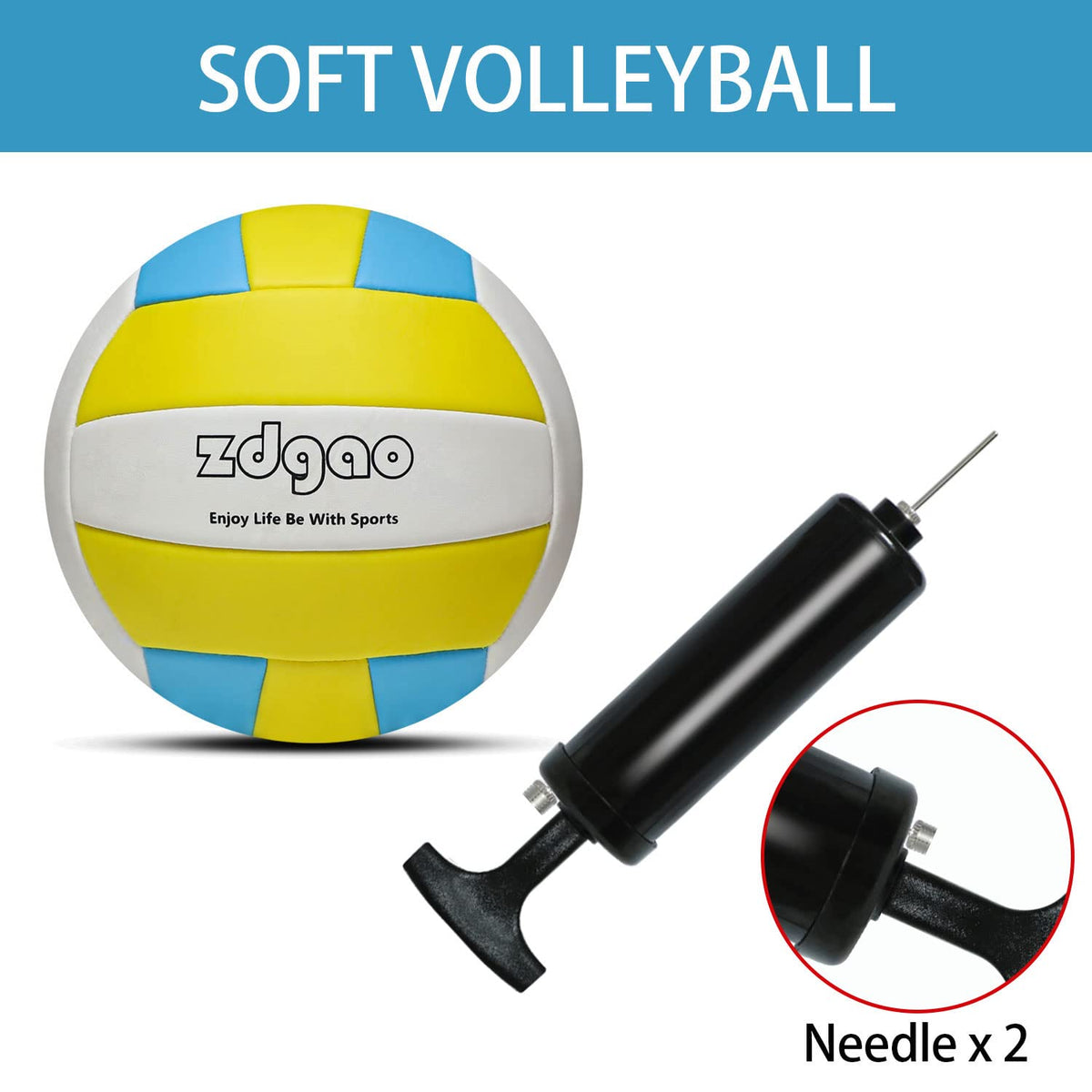 Zdgao 32FT Outdoor Portable Adjustable Height Volleyball Net System