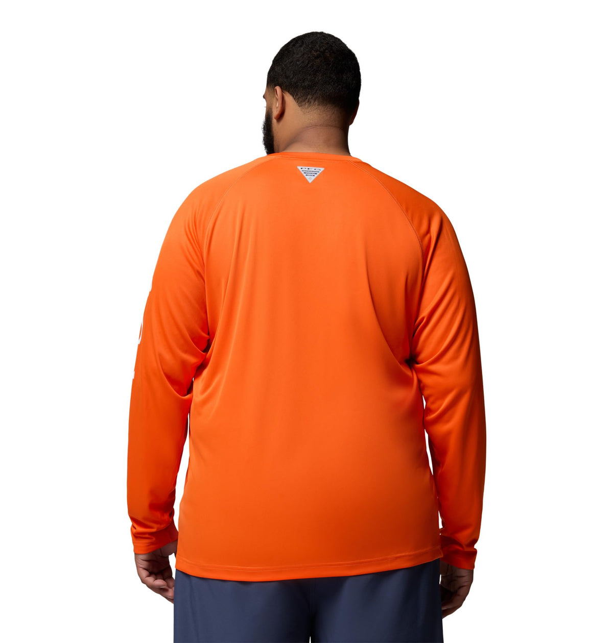 Columbia Men's PFG Terminal Tackle Long Sleeve Fishing Shirt, Spark Orange/White Logo, 5X