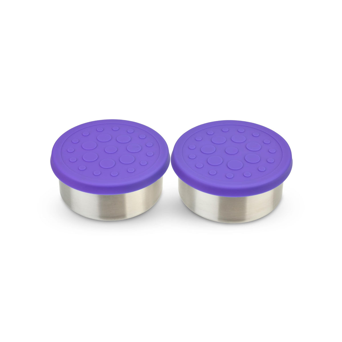 LunchBots 4.5 oz Stainless Steel Condiment Containers 2pk Purple