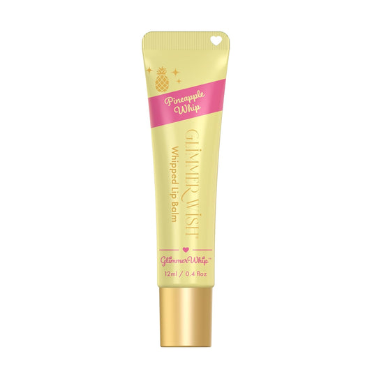 Glimmer Wish Glimmer Whip Hydrating Lip Balm – Organic Castor & Jojoba Oils, Shea & Cocoa Butters – Vegan, Non-Toxic, Moisturizing Lip Care (Pineapple Whip)