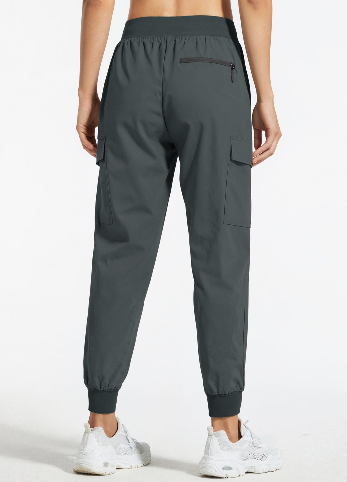 Libin Women's Cargo Joggers Lightweight Quick Dry Hiking Pants Athletic Lounge Casual Travel Tall, Steel Gray XS