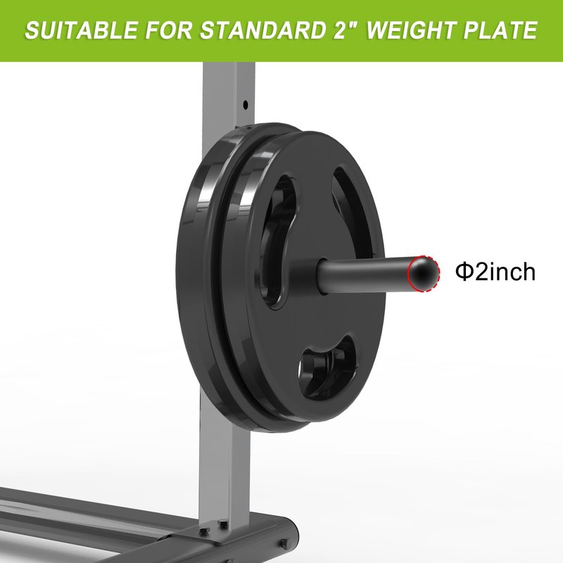 Kipika Weight Plate Holder for 2x2 Power Rack with 5/8" or 1" Hole - Power Rack Attachment for Olympic Weight Plates - Weight Storage Rack for Power Rack - Fit Olympic 2-inch weight plates - Set of 2