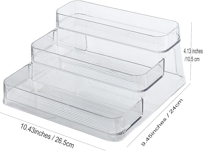 Perfume Stand Display Shelf for Women, 3 Tiered Perfume Tray Storage, Cologne Organizer for Men, Acrylic Makeup Organizer for Bathroom Kitchen Countertop