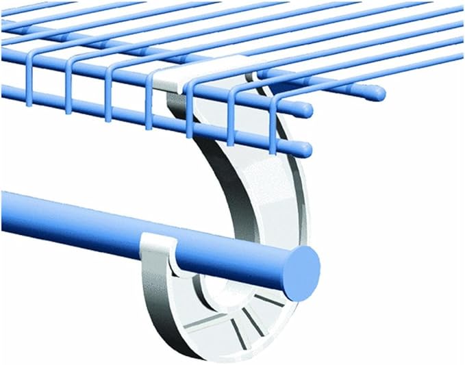 SuperSlide White Closet Rod Support Pack of 2