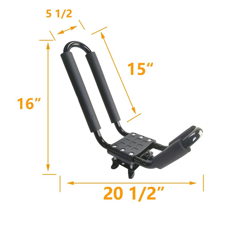 A01 Kayak Roof Rack for SUV Car Top Roof Mount Carrier J Cross Bar Canoe Boat (1 Pairs)