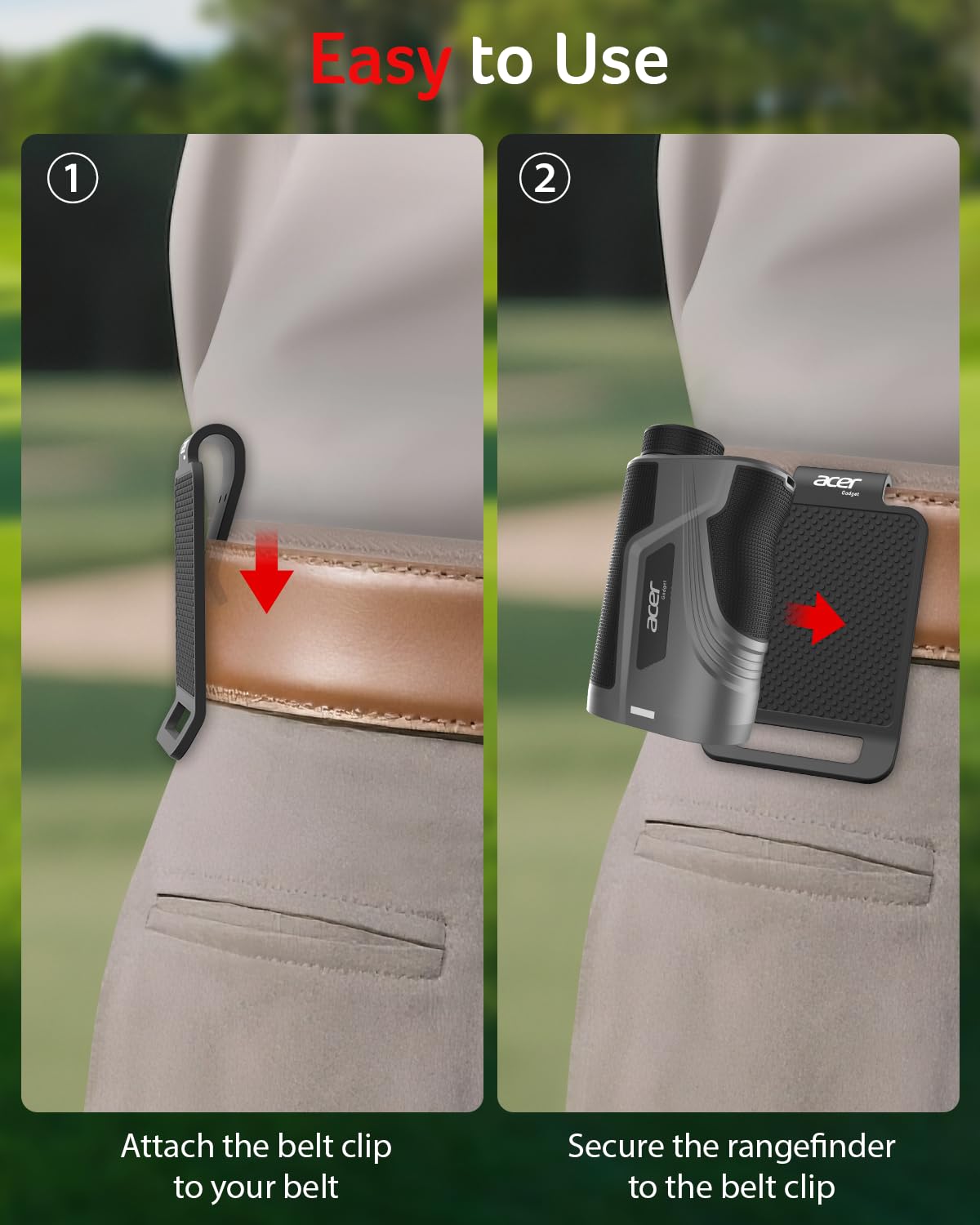 Acer Gadget Magnetic Belt Clip Compatible for Golf Laser Rangefinders, Golf Accessories, Black