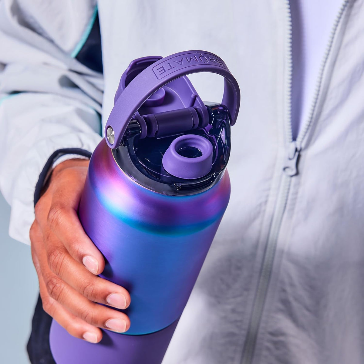 BrüMate Rise 35oz Water Bottle With 100% Leakproof Covered Silicone Straw | Insulated Stainless Steel Water Bottle With Removable Straw | Fast Flow | Soft Sip Silicone Spout | BPA-Free (Java)