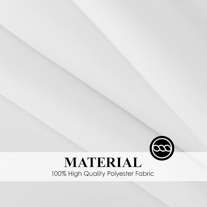 Rectangle Tablecloths 90x132 Inch 8 Pack White Tablecloth for 6ft Washable Decorative Linen Polyester Table Cloths for 8ft Dining Table Banquets Buffet Parties and Wedding