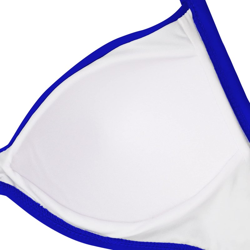 Eomenie Women's One Piece Swimsuits Tummy Control Cutout High Waisted Bathing Suit Wrap Tie Back 1 Piece Swimsuit Royal Blue