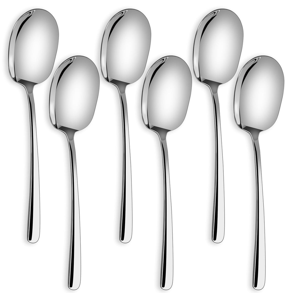 SOLEADER Extra Large Serving Spoons for Buffet,12 Inch Stainless Steel Set