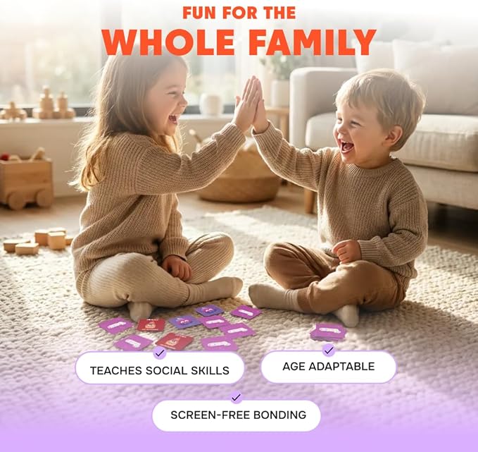 Kidrox Emotions Flash Cards, English Learning Cards with Spanish Translations, Interactive Matching Game for Emotional Development
