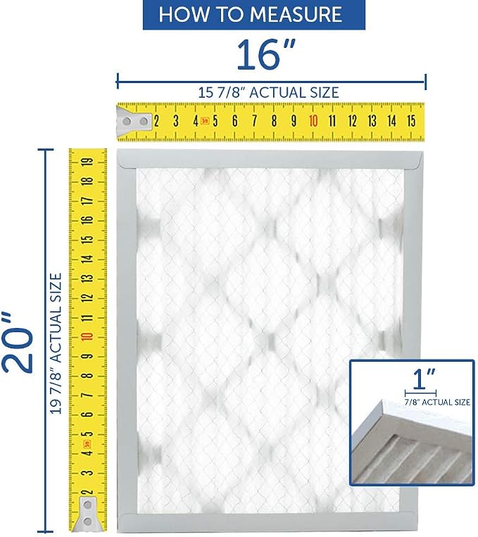 Filters Fast 12x24x2 Pleated Air Filter Merv 13, 2 inch AC Furnace Air Filters