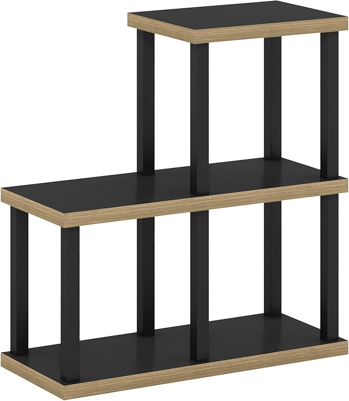 Furinno Turn-N-Tube No Tools 3-Cube Decorative Display Shelf, Americano/Black