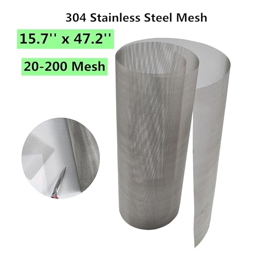 304 Stainless Steel Mesh Screen#80Mesh -Size:15.7"x47.2",