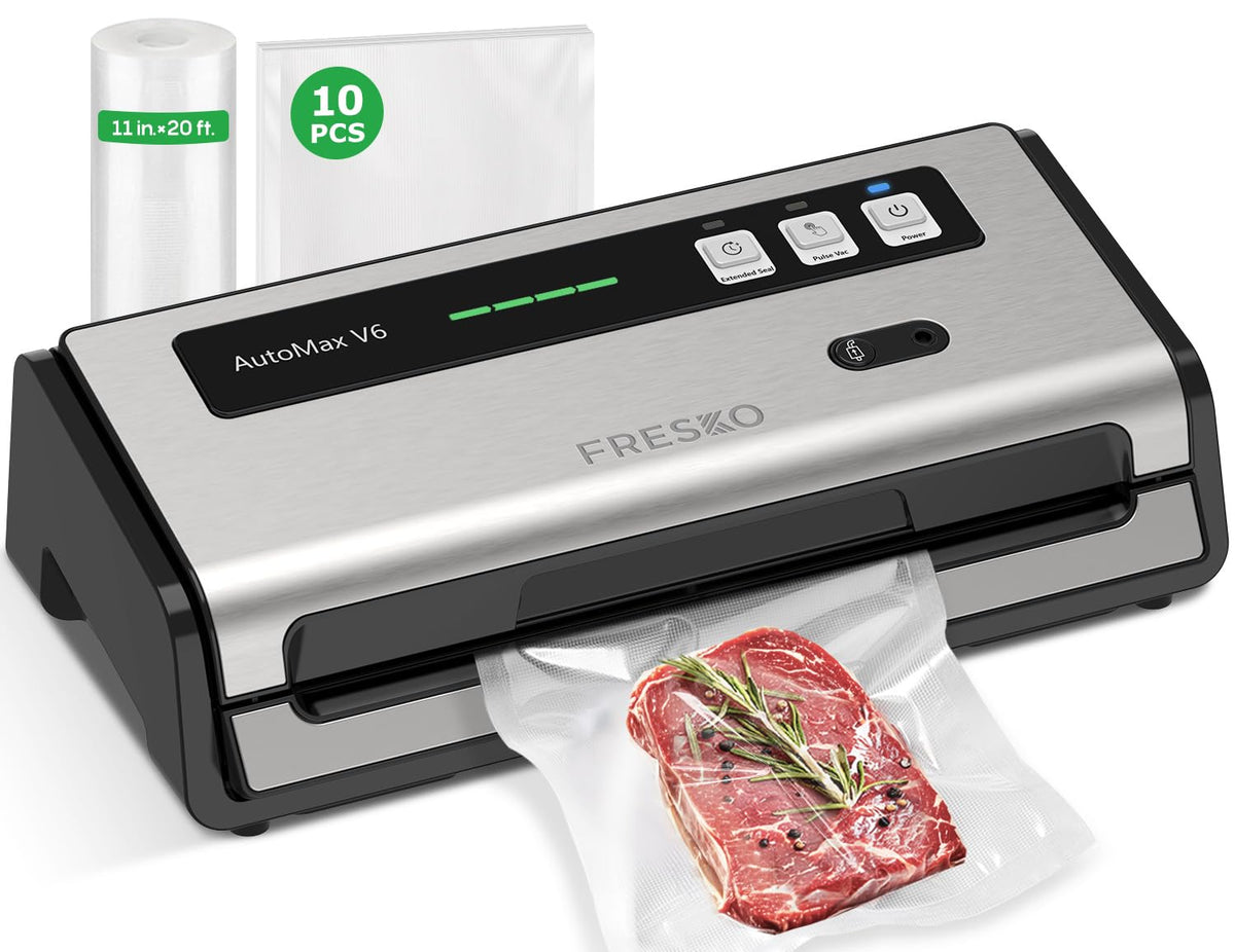 FRESKO Vacuum Sealer Machine with Automatic Bag Detection, Compact Design