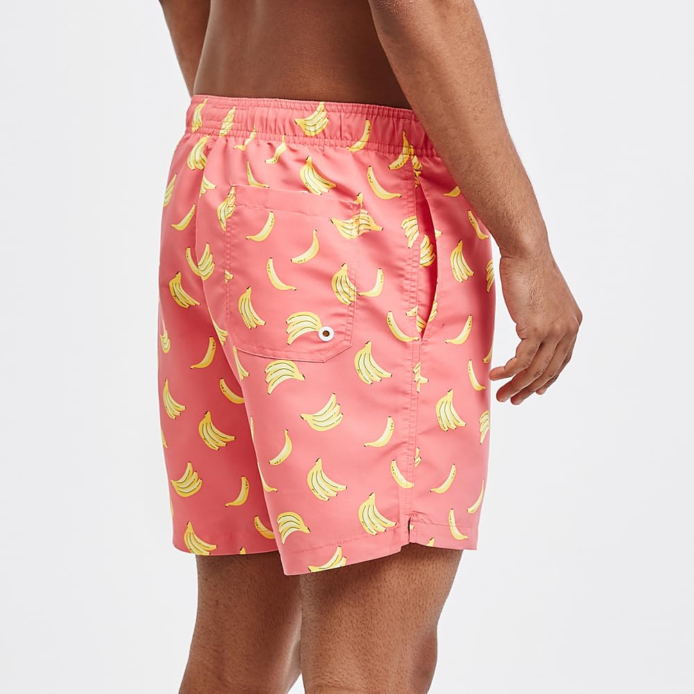 maamgic Mens Swim Trunks Quick Dry Swim Shorts with Mesh Lining Funny Swimwear Bathing Suits 7inch Banana Large