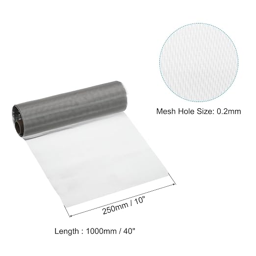 PATIKIL 40" L x 10" W Woven Wire Mesh, 80 Mesh 316L Stainless Steel Air Vent