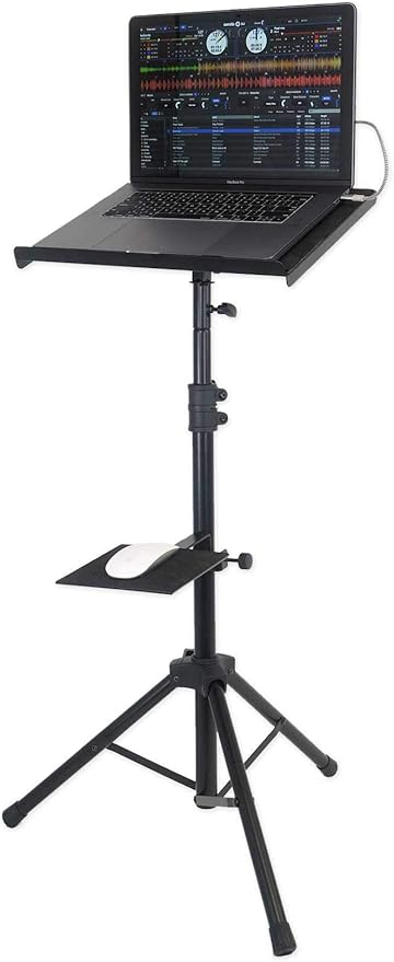 RockvilIe RLS67 Laptop/Tablet Tripod Stand w/Tilt +Grip Surface for Karaoke