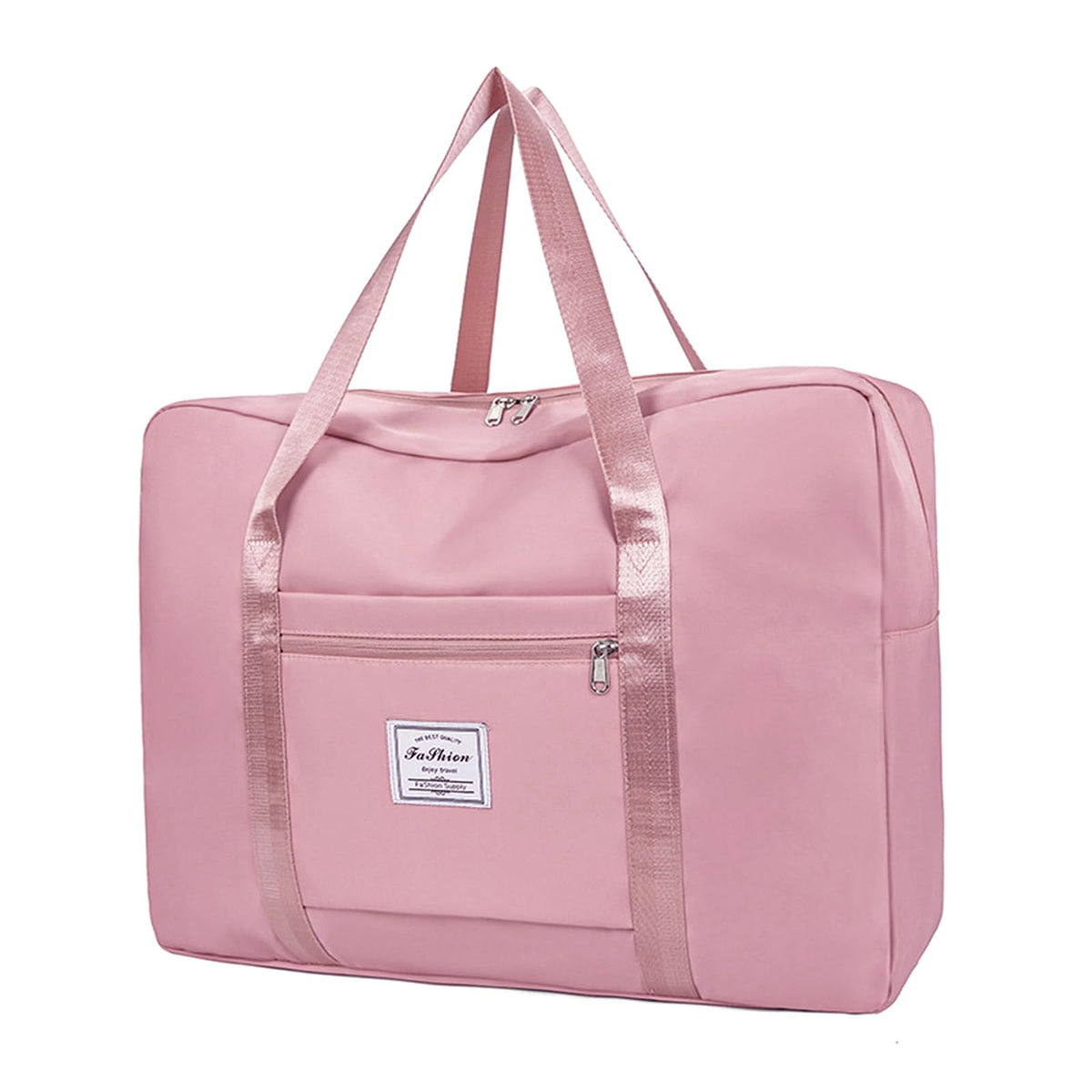Adorila Travel Duffel Bags, Tote Sports Gym Bag for Women, Shoulder Weekender Overnight Bag with Pocket (Pink)