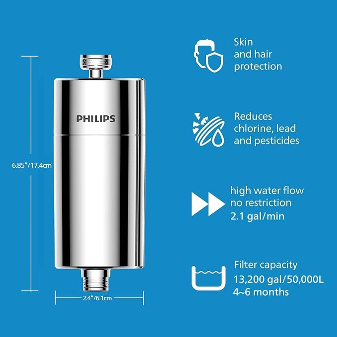 PHILIPS Shower Filter AWP1775CH/37, Water Softener
