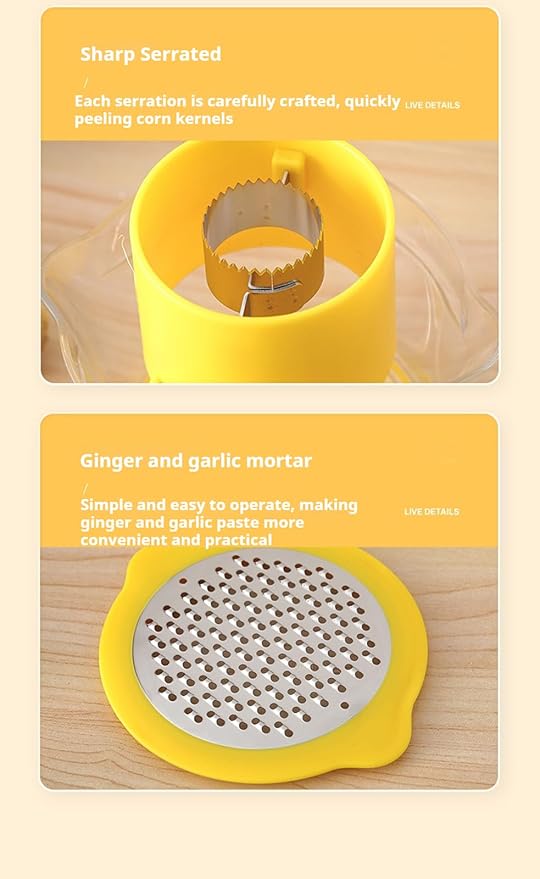 Zenqvox Corn Stripper Tool——4-in-1 Corn Peeler for Corn on the Cob with Measuring Cup and Grater, Versatile Kitchen Gadget and Corn Shucker Tool for Fresh Kernels.